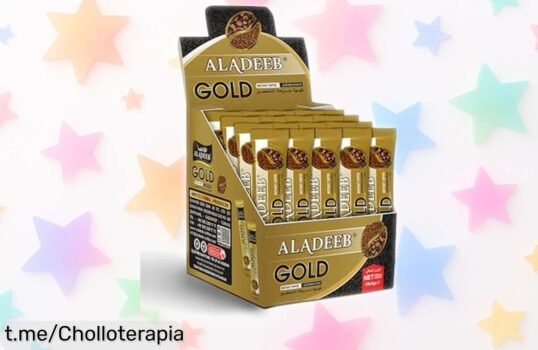 Café instantáneo ALADEEB Gold en 48 sobres, ¡un sabor intenso que no falla! Aprovecha este chollazo y disfruta tu café favorito al instante. Tu momento de energía te espera.