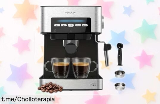 Cafetera espresso Cecotec Power Espresso 20 Matic Elite, ¡rebajada a un precio de locura para disfrutar del mejor café en casa! No te pierdas este chollazo que mejora tus mañanas.