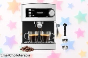 Cafetera express Cecotec Power Espresso 20 Elite: prepara 2 cafés en segundos y disfruta de un sabor intenso, ¡aprovecha este chollazo y sorprende a todos con barista en casa!