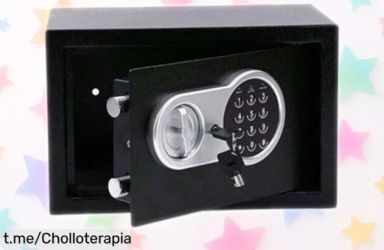 Caja fuerte electrónica Perel compacta para tus joyas y documentos, ¡precio loco que no se repetirá! Protege lo que amas con seguridad máxima y acércate a este chollo exclusivo ahora.