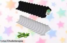 Calcetines cortos SukModen en bambú, paquete de 12 o 24 pares, a un precio rebajado que tus pies agradecerán; ¡no dejes escapar esta oferta para estar siempre fresco y cómodo!