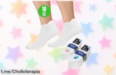Calcetines tobilleros SOXCO en pack de 10, pie fresco y siempre listos para tu aventura a un precio rebajado que te hará sonreír. ¡No esperes más y llévatelos ya!