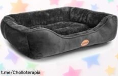 Cama para perros Nobleza, el ofertón que tu peludo necesita: suave, lavable y con borde elevado. Dale un nuevo rinconcito de felicidad a tu mejor amigo antes de que se acabe esta oferta única.