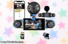 Cámara de coche Hikity 4 canales con doble cámara y visión nocturna: ¡Precio loco para que cuides tu auto las 24h! No dejes pasar esta oportunidad única.