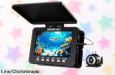 Cámara de pesca submarina ESANHAO con led ajustable, disfruta imágenes HD hasta 15 metros y no te pierdas esta oportunidad única que hará vibrar tu pasión por la pesca.