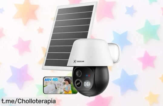 Cámara de vigilancia exterior solar COCOCAM 24/7 con energía gigante y visión IA. No pierdas este chollazo para proteger tu hogar, ¡actúa ya antes que se agote!