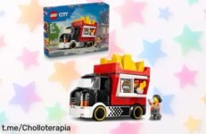 Camión de patatas fritas LEGO City con minifiguras y puesto desmontable, ¡ofertón súper chollo que hará disfrutar a los peques al máximo! ¡No te quedes sin el tuyo!