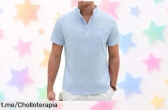 Camisa Henley de algodón y lino Xnova, la oferta que esperabas para refrescar tu estilo en cualquier ocasión, ¡renueva tu armario sin pensarlo más!