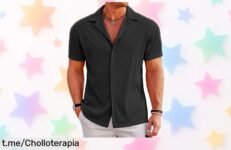 Camisa casual COOFANDY que no se arruga ni pierde color, ¡ofertón increíble que combinarás fácilmente con jeans o shorts y siempre lucirás genial!
