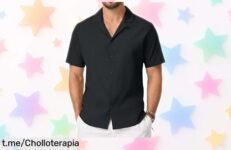 Camisa de manga corta Cavva con cuello cubano, oferta explosiva que te hará destacar en cualquier plan, no dejes pasar este chollo y siéntete increíble ya mismo.
