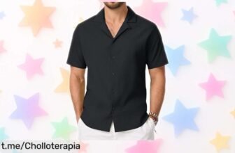 Camisa de manga corta Cavva con cuello cubano, oferta explosiva que te hará destacar en cualquier plan, no dejes pasar este chollo y siéntete increíble ya mismo.