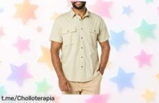 Camisa utilitaria de manga corta Amazon Essentials, el básico ideal para cualquier ocasión a un precio regalado que no podrás dejar pasar. ¡No te quedes sin la tuya!