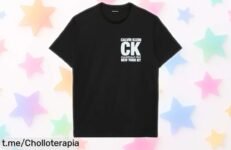 Camiseta Calvin Klein con estilo único por un precio loco, muestra tu buen rollo y disfruta de este chollazo que no querrás dejar pasar. ¡Consíguela ya!