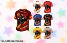 Camiseta España Hombre con 2 Estrellas, oferta increíble: ¡llévala y siente el orgullo en cada paso a un precio de escándalo si añades 2 unidades!