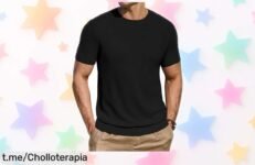 Camiseta básica de manga corta COOFANDY a precio de escándalo, te acompaña en todas tus aventuras y no querrás quedarte sin la tuya; ¡aprovéchala ya!