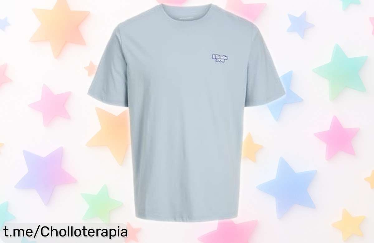 Camiseta básica de manga corta JACK & JONES a precio irresistible para que renueves tu armario ¡No te quedes sin la tuya y añade estilo a tus días!