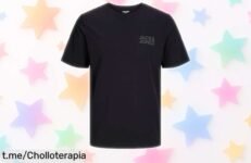 Camiseta básica de manga corta Jack & Jones, super chollo para que renueves tu armario sin complicaciones y a un precio rebajado que te hará sonreír. ¡No dejes pasar esta oportunidad!