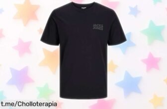 Camiseta básica de manga corta Jack & Jones, super chollo para que renueves tu armario sin complicaciones y a un precio rebajado que te hará sonreír. ¡No dejes pasar esta oportunidad!