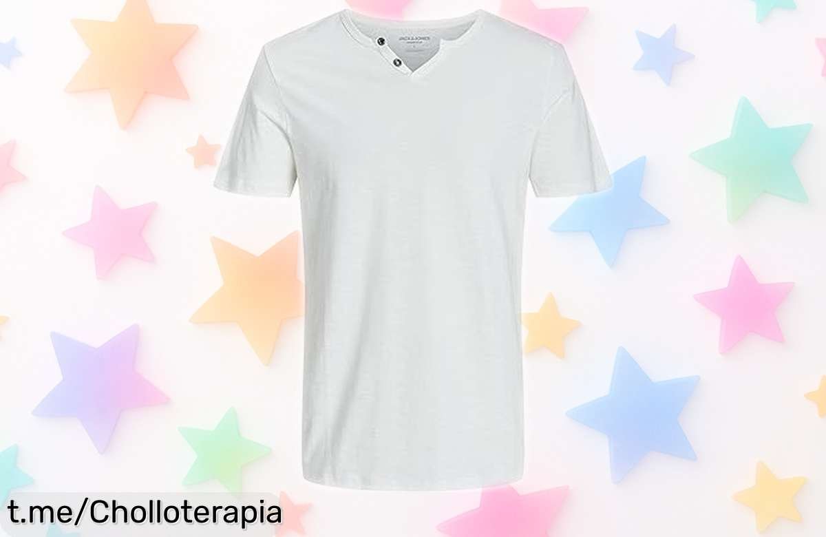 Camiseta básica de manga corta Jjesplit Neck de JACK & JONES a precio regalado, no dejes pasar esta oportunidad que hará sonreír tu armario.