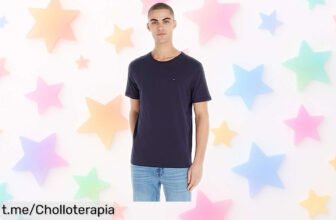 Camiseta básica de manga corta Tommy Hilfiger a un precio loco, ¡renueva tu armario con este ofertón clásico y disfruta de la calidad desde 1985! No te quedes sin ella.