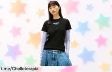 Camiseta básica de manga corta Tommy Jeans para mujer a un precio de ganga irresistible que marcará la diferencia en tu guardarropa, no te quedes sin la tuya ¡compra ya!