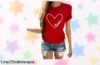 Camiseta básica de mujer Riou con diseño en corazón a un precio irreal que no podrás dejar escapar, ¡hazla tuya y deslumbra en cualquier ocasión!
