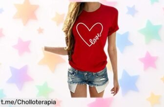 Camiseta básica de mujer Riou con diseño en corazón a un precio irreal que no podrás dejar escapar, ¡hazla tuya y deslumbra en cualquier ocasión!