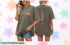 Camiseta básica oversize de Heekpek con diseño de mariposa a precio increíble, renueva tu armario sin complicaciones y sorpréndete con esta ganga única que no querrás dejar pasar.
