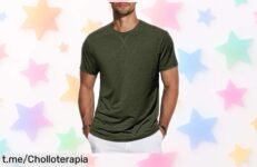 Camiseta de algodón TARAINYA para hombre con bolsillo práctico, diseño moderno y precio re-bajado. ¡No te pierdas este ofertón que todos querrán tener!