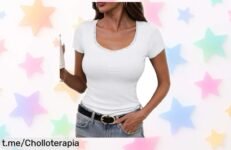 Camiseta de mujer Terecey ajustada que realza tu figura, ahora con una rebaja tremenda que no te puedes perder; brilla en cualquier plan hoy mismo.