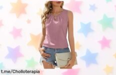 Camiseta de tirantes Zeagoo con escote en V, ¡rebajado a un precio loco! Elegancia y frescura para brillar en cualquier ocasión. No te quedes sin la tuya y luce espectacular hoy mismo.