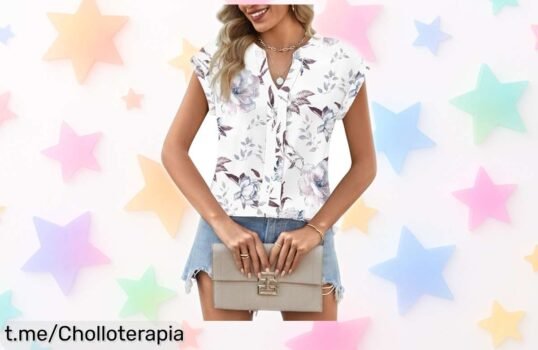 Camiseta de tirantes Zeagoo con escote en V y mangas capa a un precio loco, ¡perfecta para lucir fabulosa bajo el sol! No te la pierdas, es tu oportunidad ideal.
