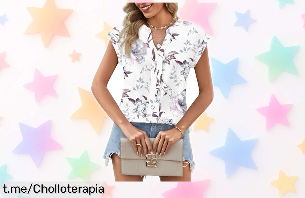 Camiseta de tirantes Zeagoo con escote en V y mangas capa a un precio loco, ¡perfecta para lucir fabulosa bajo el sol! No te la pierdas, es tu oportunidad ideal.