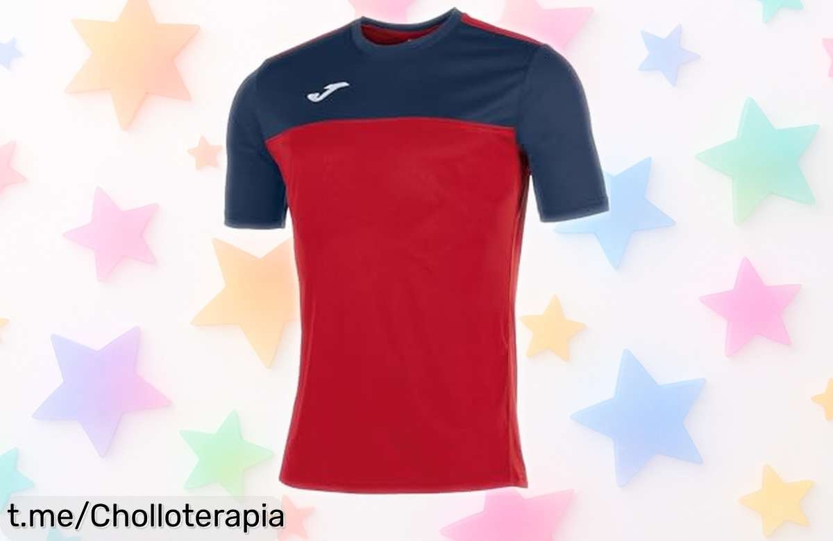 Camiseta deportiva Joma con secado rápido y antiolor, un ofertón espectacular que te hará sudar menos y disfrutar cada entrenamiento como nunca antes. ¡No te la pierdas!