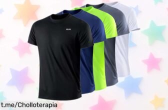 Camiseta ligera de manga corta para entrenar que seca al instante y absorbe la humedad, ¡no te pierdas este chollo irrepetible para lucir en el gym!