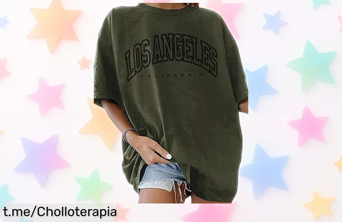 Camiseta oversize Niwicee con estilo vintage a precio de ganga: el chollo perfecto para lucir fresca y casual todo el día, ¡hazla tuya antes que se acaben!