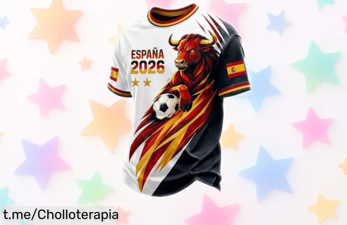 Camiseta retro de España para fútbol a un precio escándalo que no puedes dejar pasar, prepárate para lucirla en el Mundial 2026 y celebrar como nunca con tus amigos.