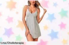 Camisón de algodón Bresdk sexy y fresquito para que te sientas radiante toda la noche, ¡no dejes pasar este ofertón irresistible!