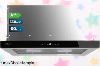 Campana extractora Cecotec Flux TLT 605500, potencia brutal y un precio loco que te dejará sin aliento, ¡no dejes pasar esta oportunidad para tener el lujo en tu cocina!
