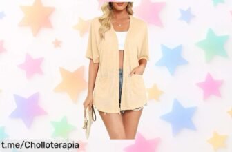 Cárdigan de verano ligero y fresquito para mujer con bolsillos a un precio que no creerás—¡hazte con él antes de que se acabe!