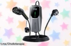 Cargador VDLPOWEREU para coche eléctrico con pantalla digital y protección extrema: aprovecha este chollo antes de que se acabe y carga sin preocupaciones.