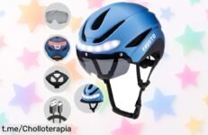 Casco para bicicleta de mujer Favoto con luces y visera: ¡ofertón alucinante que te protege y estiliza en cada ruta! No dejes pasar esta oportunidad única.
