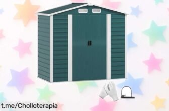 Caseta de jardín Outsunny con puertas correderas y candado, el chollazo ideal para mantener todo ordenado y a salvo. ¡Solo por tiempo limitado! Tu espacio lo merece.