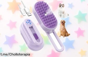 Cepillo a vapor 5 en 1 para mascotas que elimina pelos y desenreda nudos: ¡ofertón que no podrás dejar escapar, el cuidado de tu mejor amigo nunca fue tan sencillo!