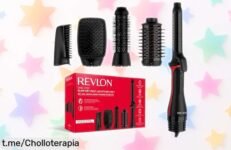 Cepillo secador y rizador 5 en 1 de Revlon, ¡ofertón increíble! El secreto para lucir un peinado de peluquería sin esfuerzo y con tu pelo sano. ¡No te quedes sin el tuyo ya!