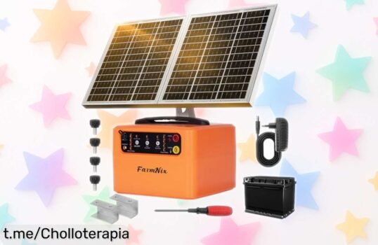 Cercado eléctrico solar para ganado con batería integrada, súper ofertón que protege a tus animales en cualquier clima. ¡No dejes pasar esta oportunidad única!