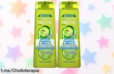 Champú Fructis Garnier pack de 2, ¡cuidado y brillo a un precio locura! Dale fuerza a tu pelo y disfruta de su movimiento, no te quedes sin probarlo ya mismo.
