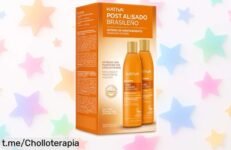 Champú y acondicionador KATIVA: ¡Poderoso pack de 2 que alisa hasta 18 semanas! Hidratación máxima y adiós frizz, aprovecha este ofertón único antes de que se acabe.