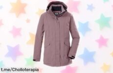 Chaqueta impermeable Killtec para mujer, capucha desmontable y precio de ganga que no puedes dejar pasar ¡sal a la calle sin preocupaciones hoy mismo!