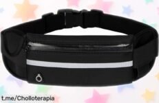 Cinturón de running con tiras reflectantes y tres bolsillos, una oportunidad única a un precio que puede hacerte salir hoy mismo a correr sin preocupaciones.